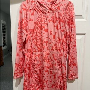 RipSkirt Floral Pink/Coral Coverup/dress, size Large, like new used condition